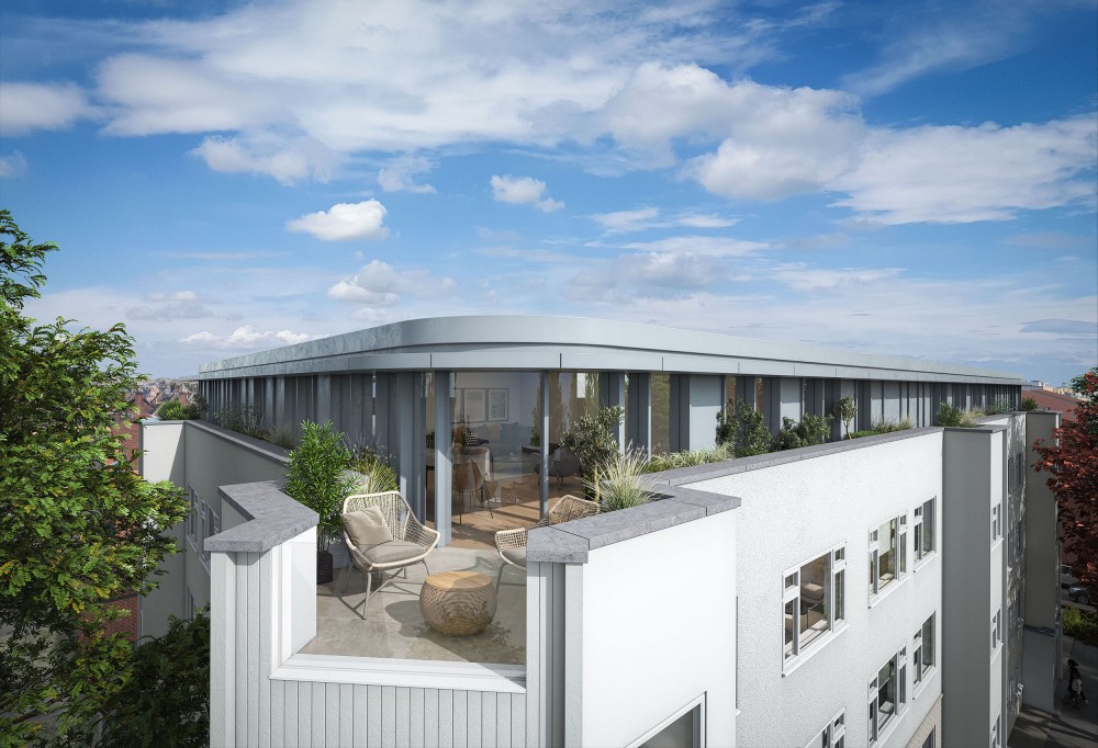 architectural visualisation elevated residential cgi harley court