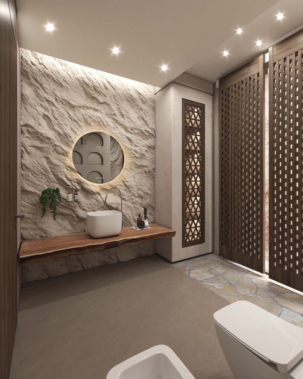 interior rendering bathroom cgi of PLK7 in Saudi Arabia