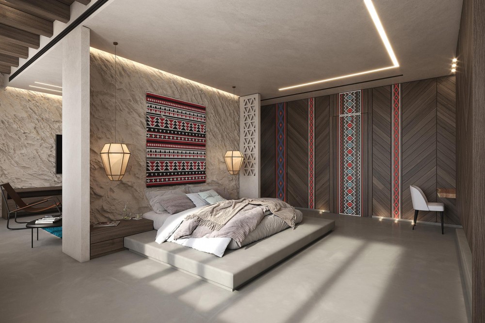 interior rendering bedroom cgi of PLK7 in Saudi Arabia