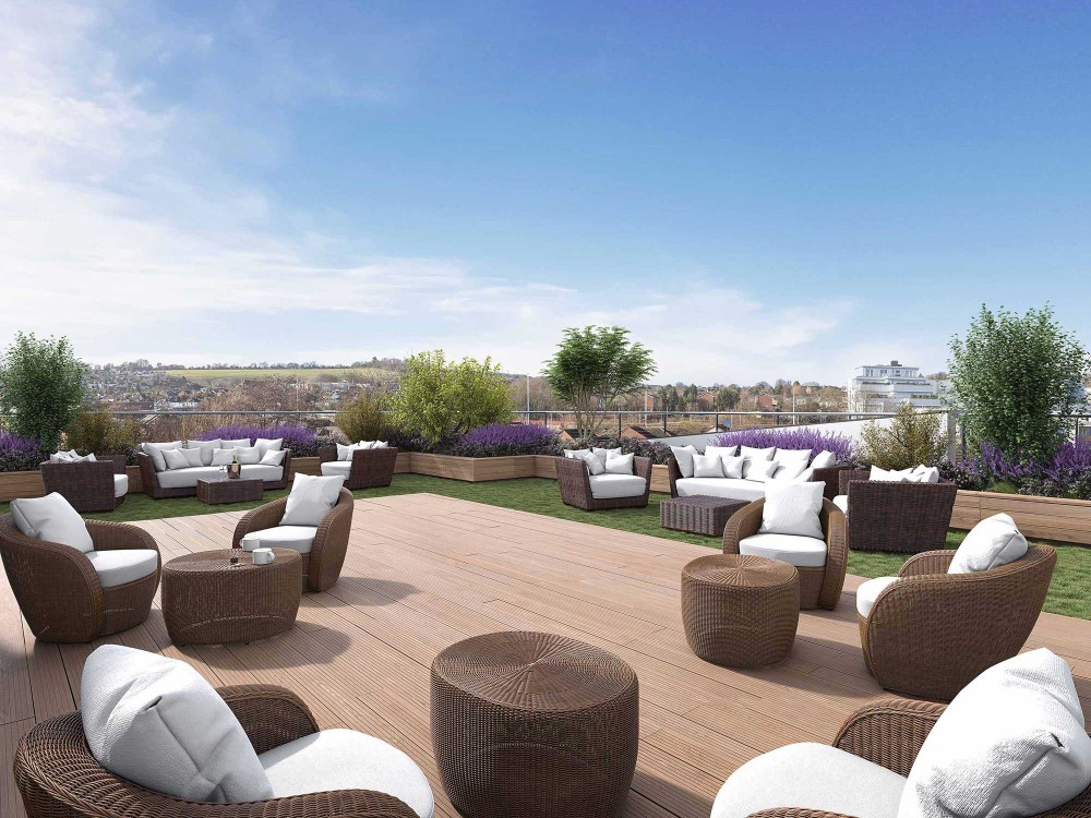 architectural rendering terrace pembroke house guildford