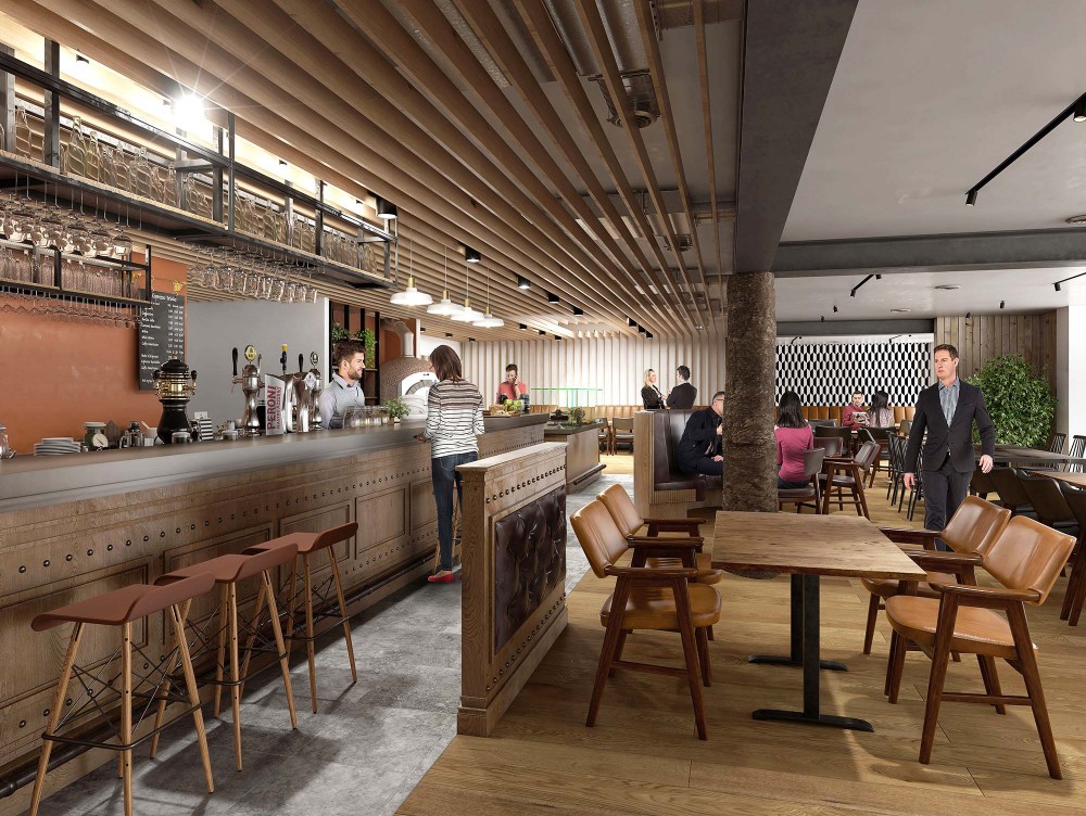 interior architectural restaurant rendering royal foresters ascot