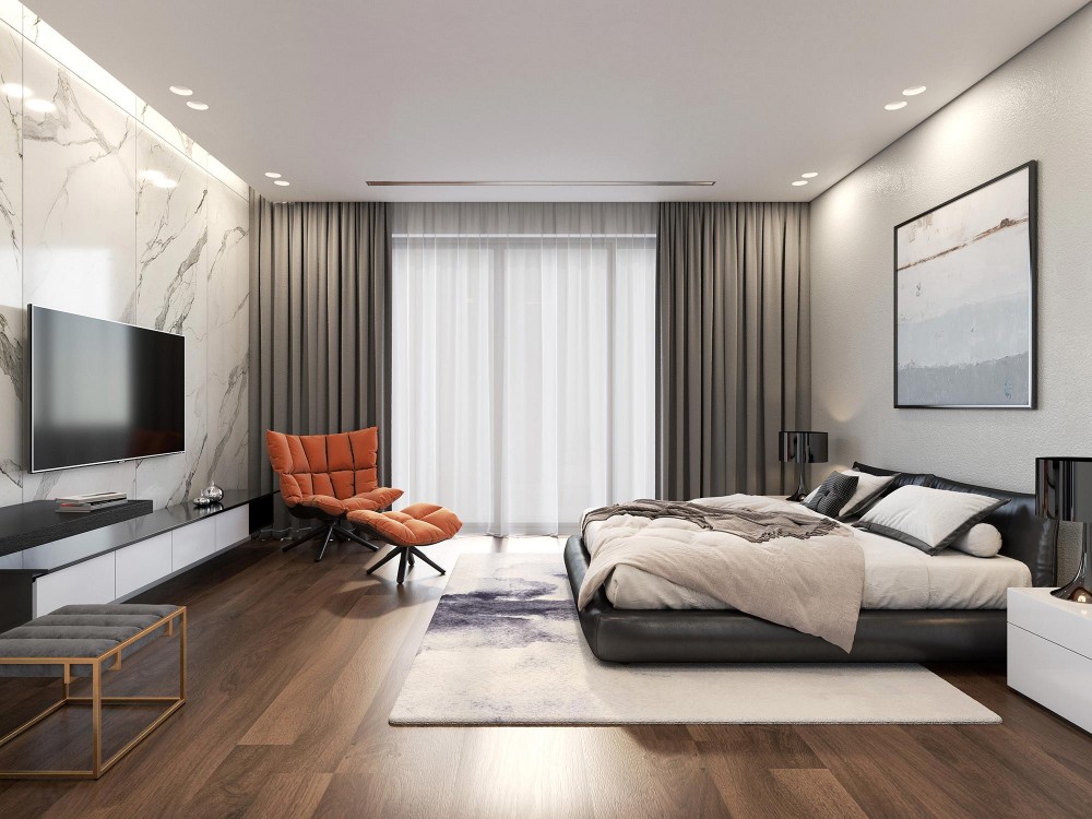 bedroom interior rendering cgi of private villa PL6 in Saudi Arabia
