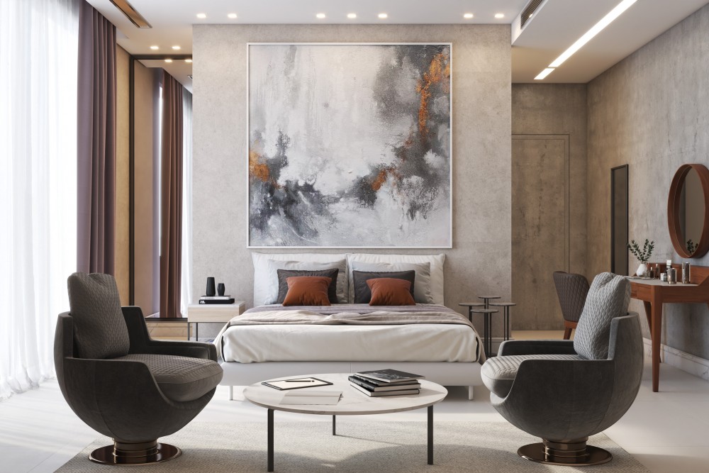 architectural interior bedroom cgi of PLK6 in saudi arabia